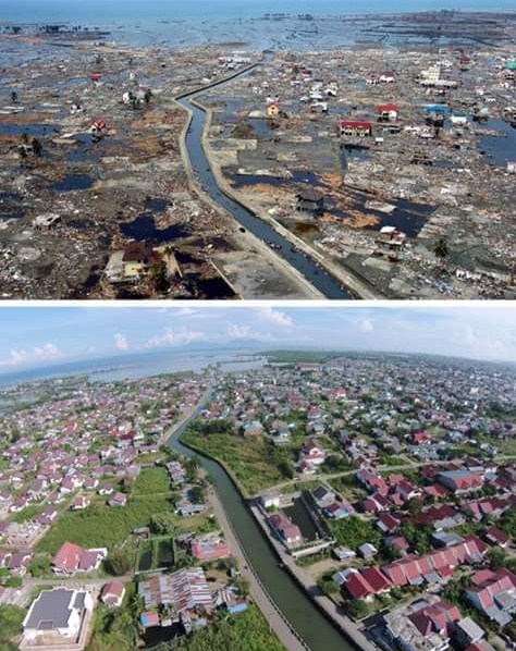  hari itu menjadi hari yang sangat bersejarah bagi Indonesia Gambar Alam Saat Tsunami Dan sekarang Di Aceh