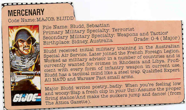 1983 Major Bludd, MIB, Mail Away, Filecard, Variant