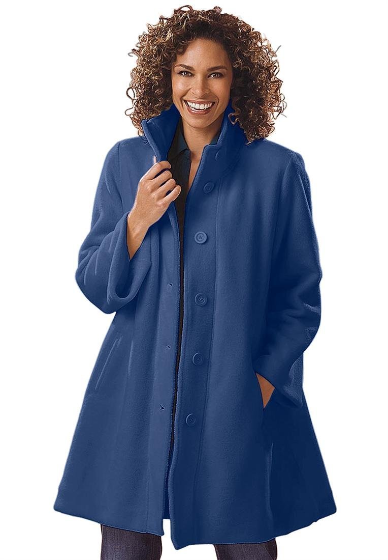 Woman Within Plus Size Jacket swing style in cozy fleece | Woman Within ...