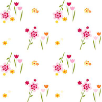 orange pink floral pattern
