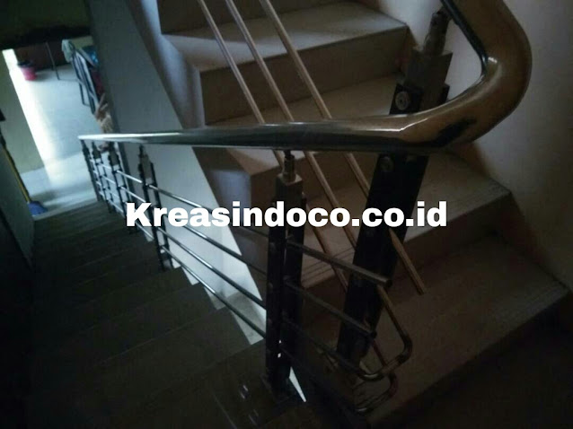 Railing Balkon Tiang Minimalis Stainless Pemasangan Di Cluster Jade Permata Regency