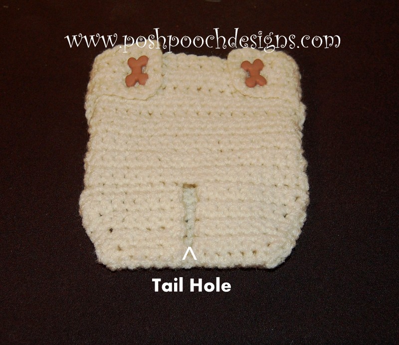 Posh Pooch Designs Dog Diaper for Small Dogs Crochet Pattern By Sara