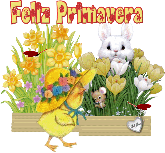 Resultado de imagen de gifs animados de bienvenida primavera