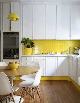 Warna Cat Untuk Dapur Rumah kuning 