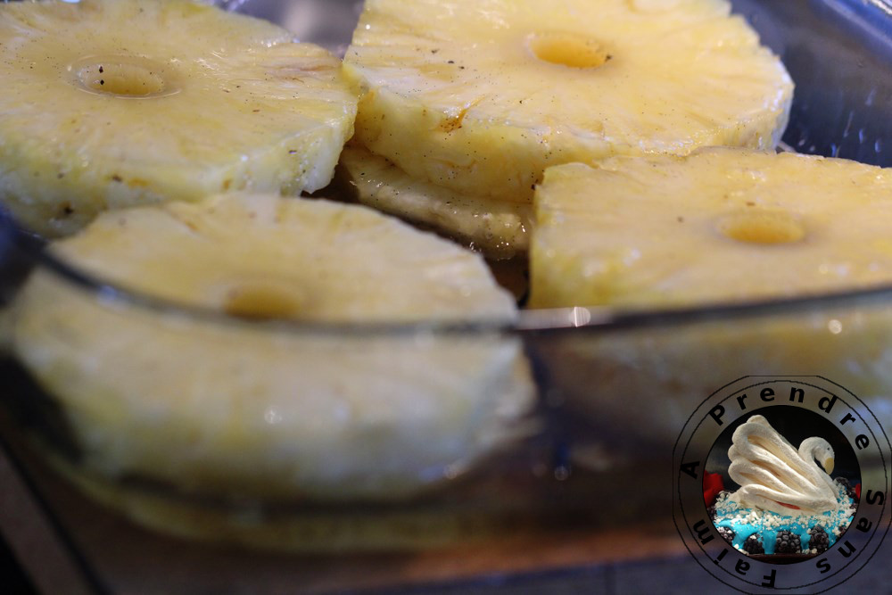 Ananas rôti au caramel d'épices de Christophe Adam (pas à pas en photos)