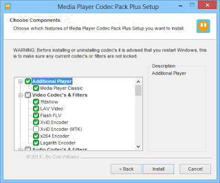 برنامج media player codec pack للحاسوب, حزمة كوداك لتشغيل الفيديو, برنامج حزمة كوداك