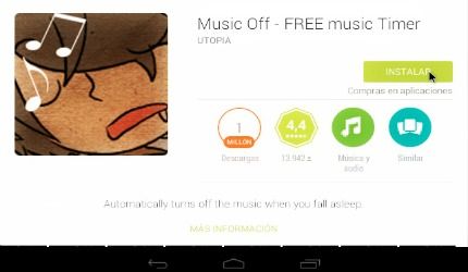 app para apagar android - musica actividad