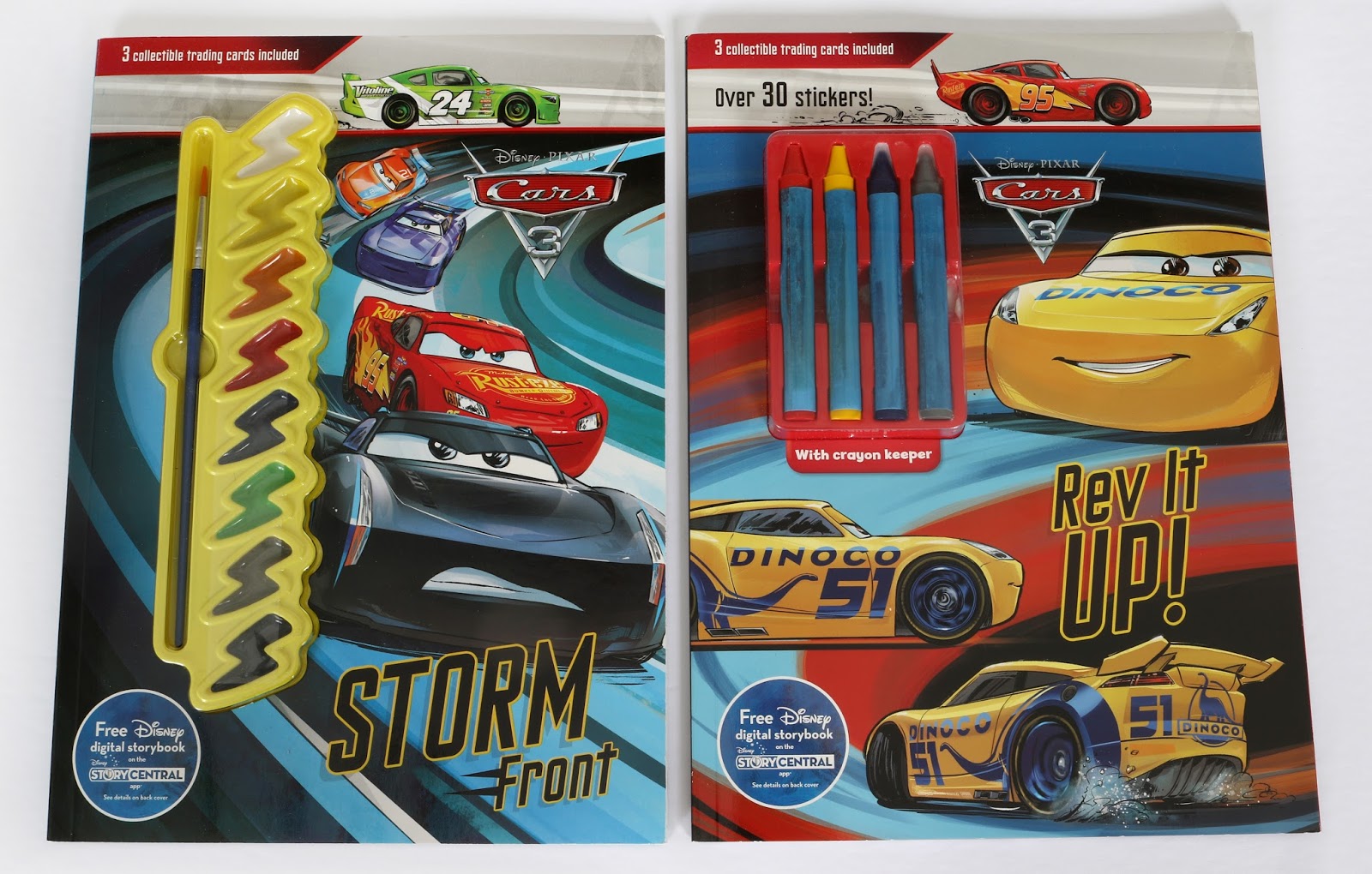 4 Sets Spot The Difference Activity Books with Stickers and Collectible Cards Color & Shapes Learning Workbook Disney Pixar Cars 3 Race Time Speed to The Finish 