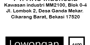 Lowongan Kerja PT HRS Indonesia MM2100