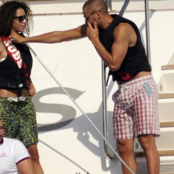Karim Benzema With His Girlfriend Sarah Williams 2013 Karim Benzema With His Girlfriend Sarah Williams 2013