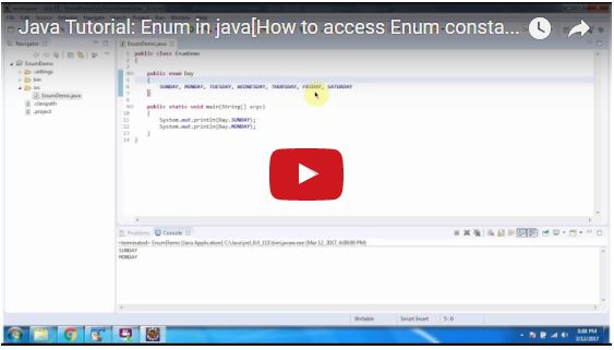 JAVA EE: Java Tutorial: Enum in java[How to access Enum constants]