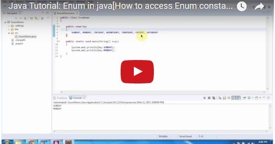 JAVA EE: Java Tutorial: Enum in java[How to access Enum constants]