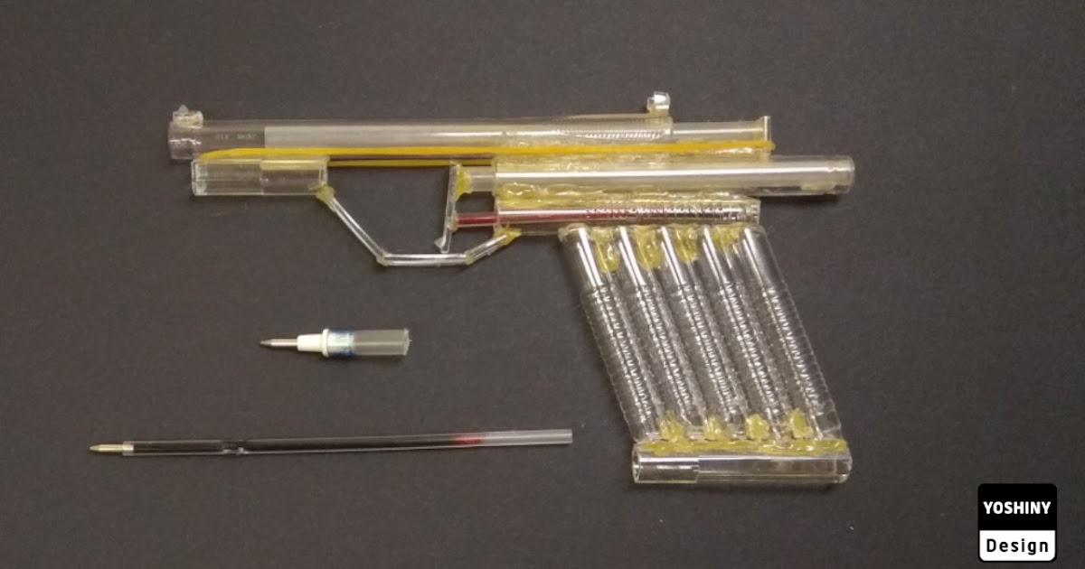 Yoshiny's Design Make toy gun with pens that shoots.