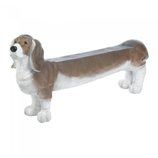 Basset Hound Outdoor Bench - Giftspiration