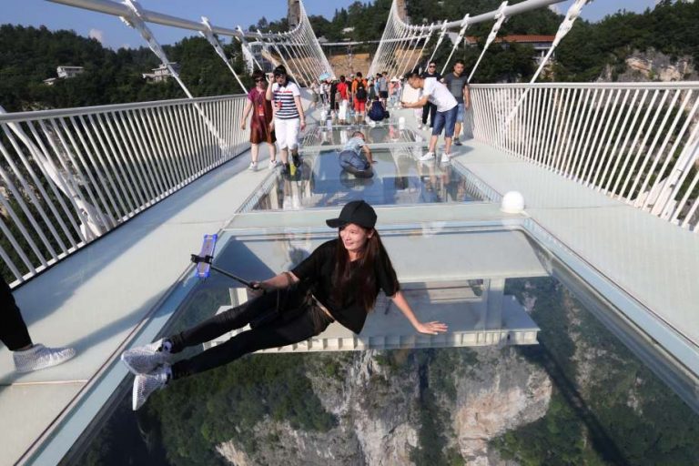 The World's Longest Glass-Floor Bridge In China Is Not For People With Acrophobia