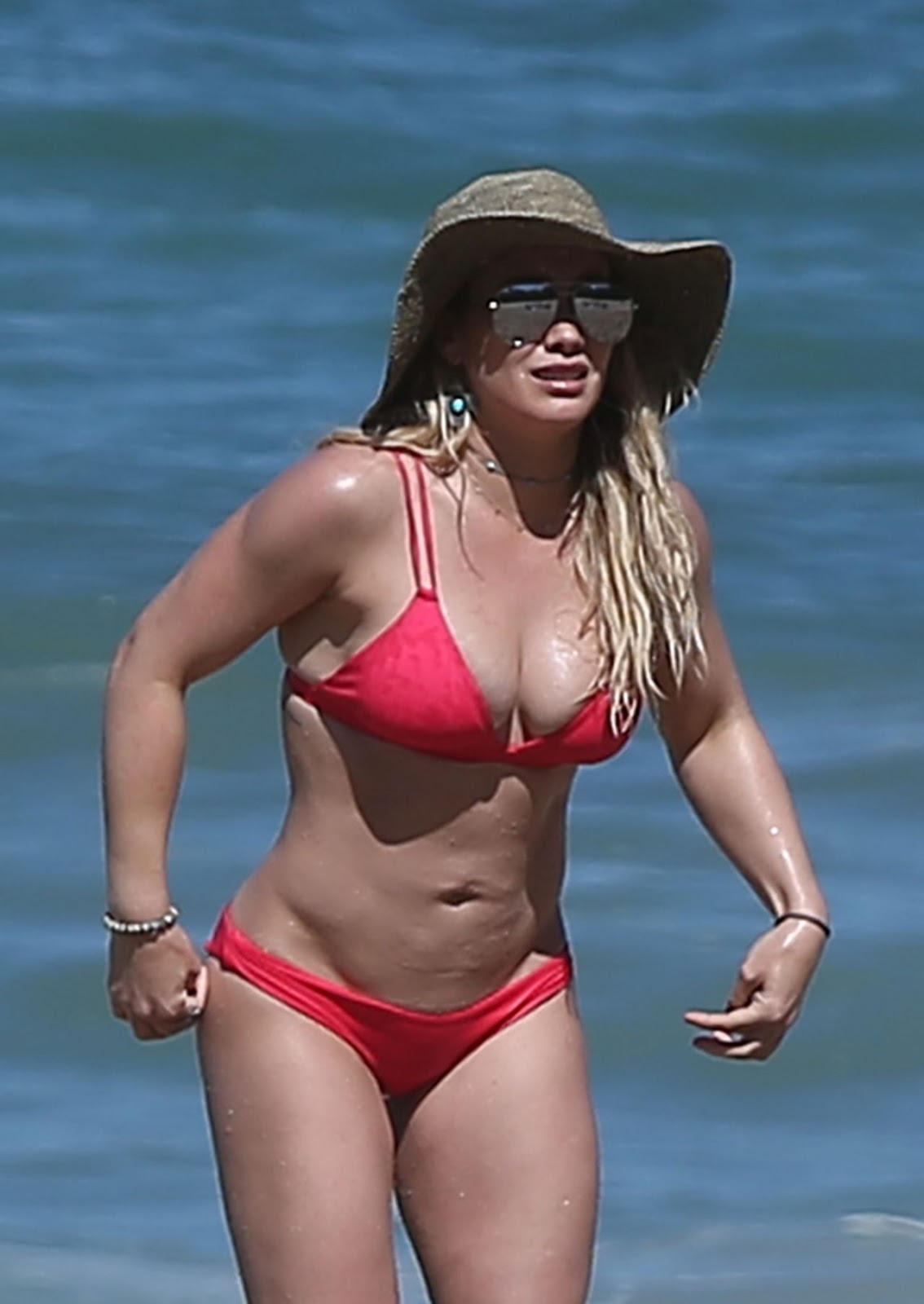 Hilary Duff In Red Bikini On The Beach In Mexico 24 2017 -8153