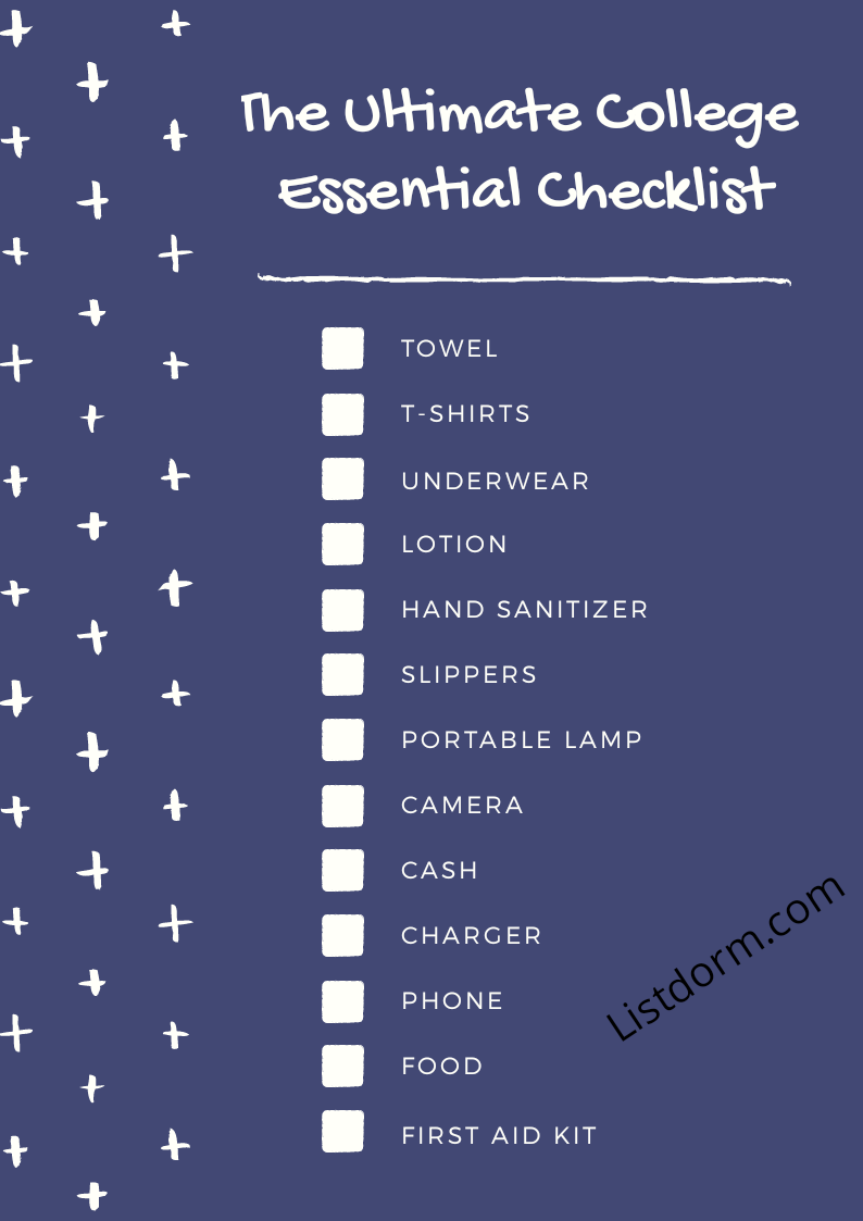 College essentials checklist 