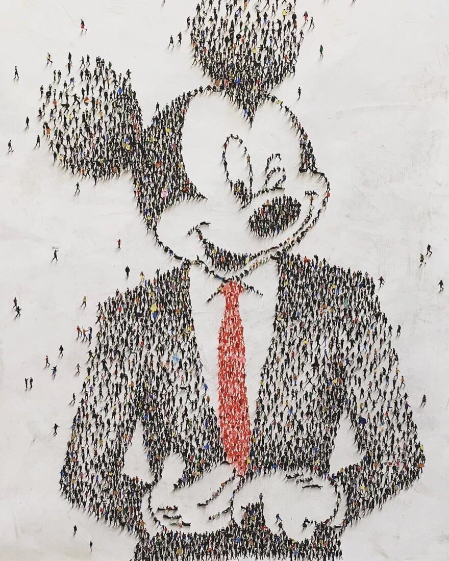 14-Mickey-Mouse-Craig-Alan-Portraits-Created-with-Paintings-of-People-www-designstack-co