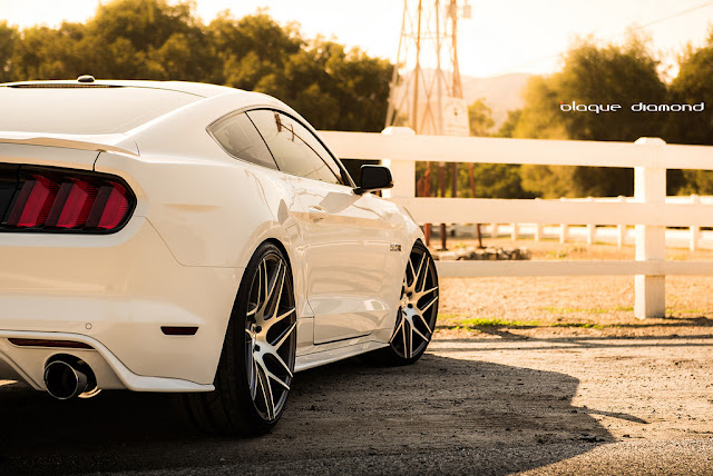 2015 Ford Mustang GT With 22 BD-3's in Matte Graphite - Blaque Diamond Wheels