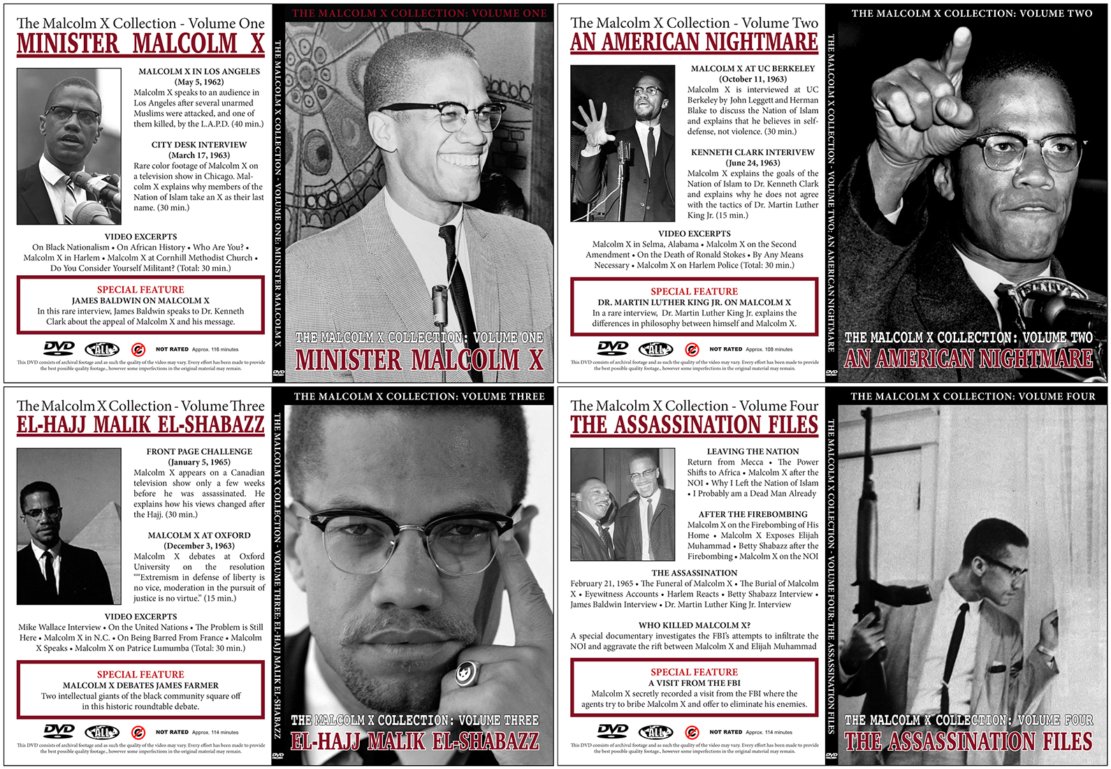 Malcolm X Malcolm X 4 Dvd Collection