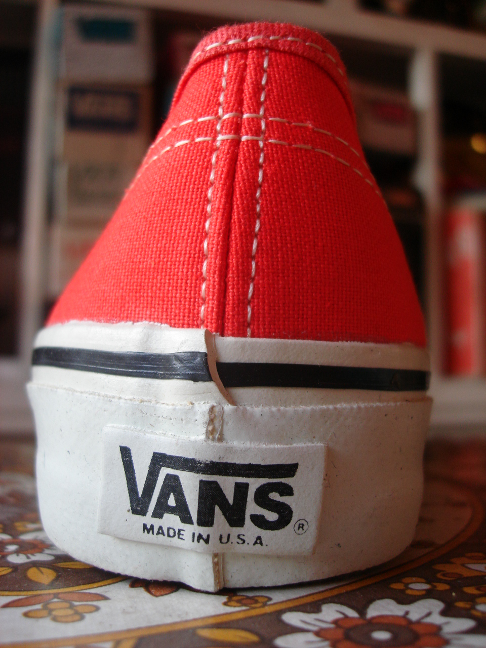 theothersideofthepillow: vintage VANS orange canvas style #44 authentic