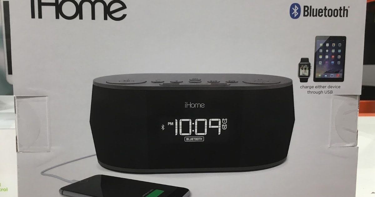 iHome iBT38B Alarm Stereo Clock Radio Costco Weekender