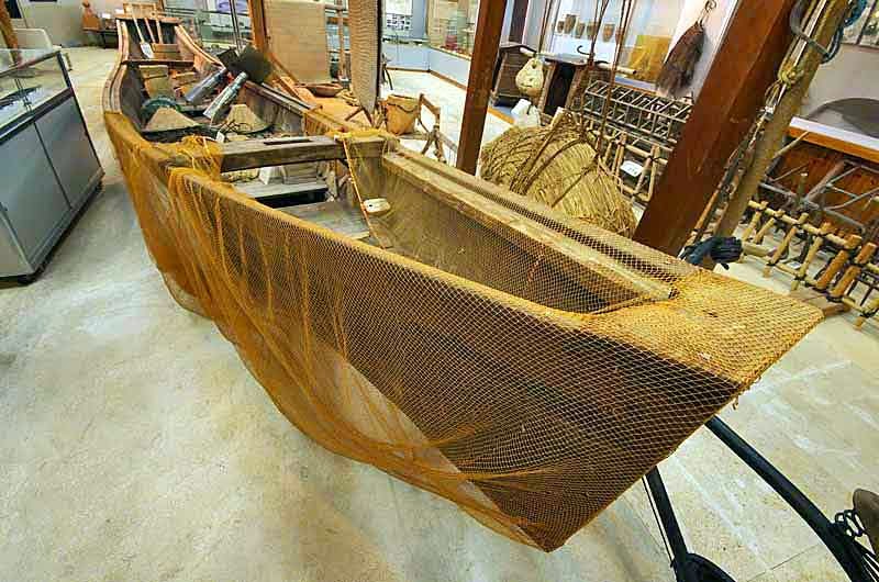 sabani boat,museum,fishing nets and tools
