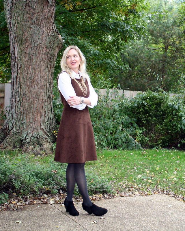 how to style a suede dress for work