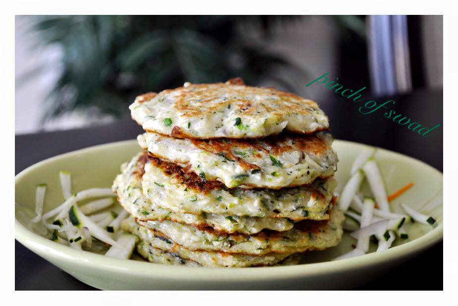 Pinch Of Swad taste that hits the spot! Zucchini Paneer Flapjacks