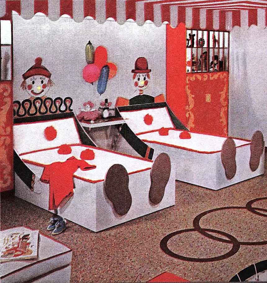 1955 clown bedroom a 1955 clown bedroom photograph