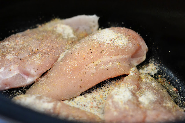 Crock Pot Creamy Italian Chicken is chicken breasts slow cooked in a creamy mixture full of Italian flavor. Life-in-the-Lofthouse.com