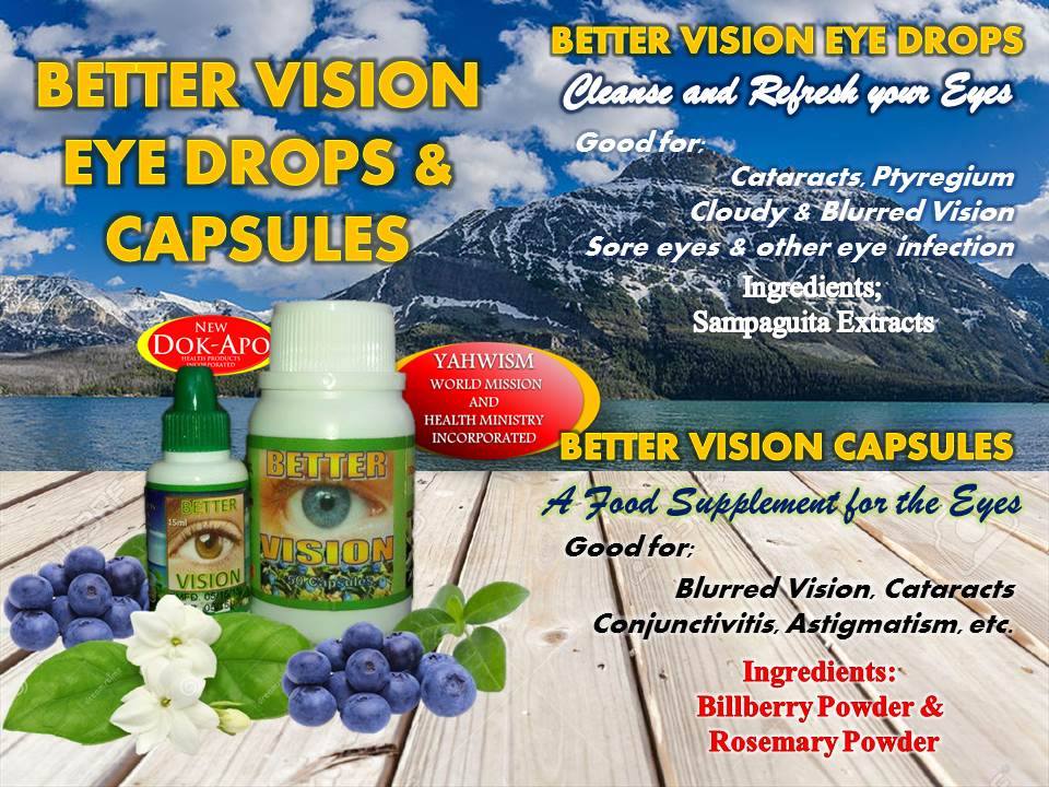 Better Vision Eye Drops & Capsules Natural Supplements PH