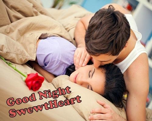 Romantic goodnight kiss images can make her day complete. 
