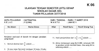 Contoh Soal Uts Matematika Kelas 5 Semester 2 Terbaru