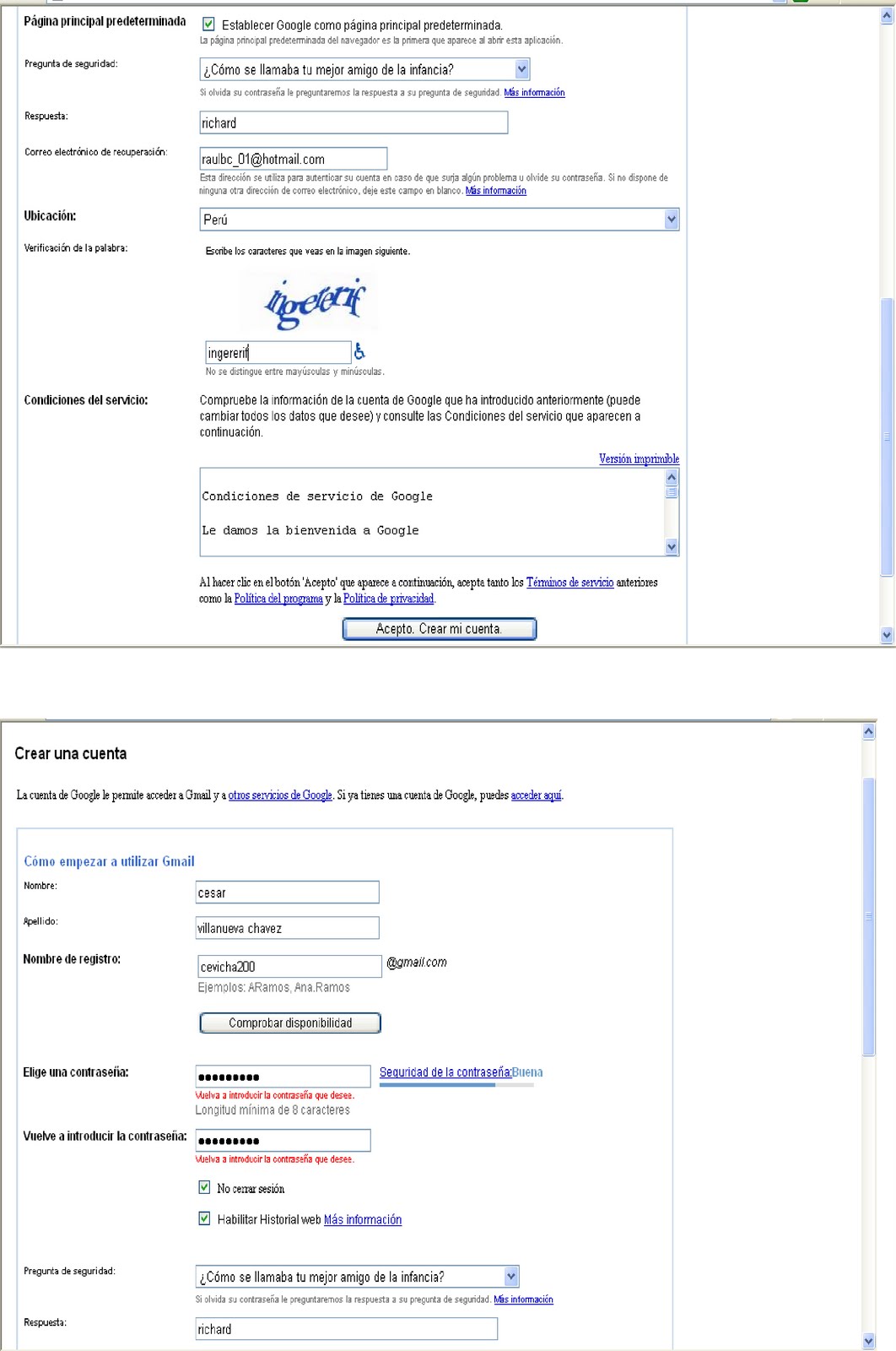 CREAR UN GMAIL ACCOUNT visual data 7
