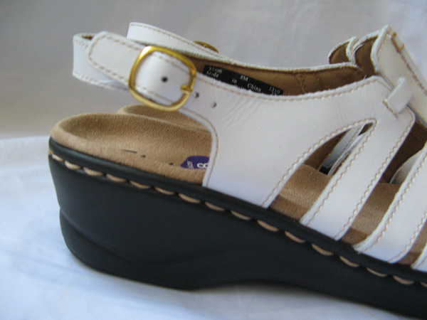 clarks white sandals
