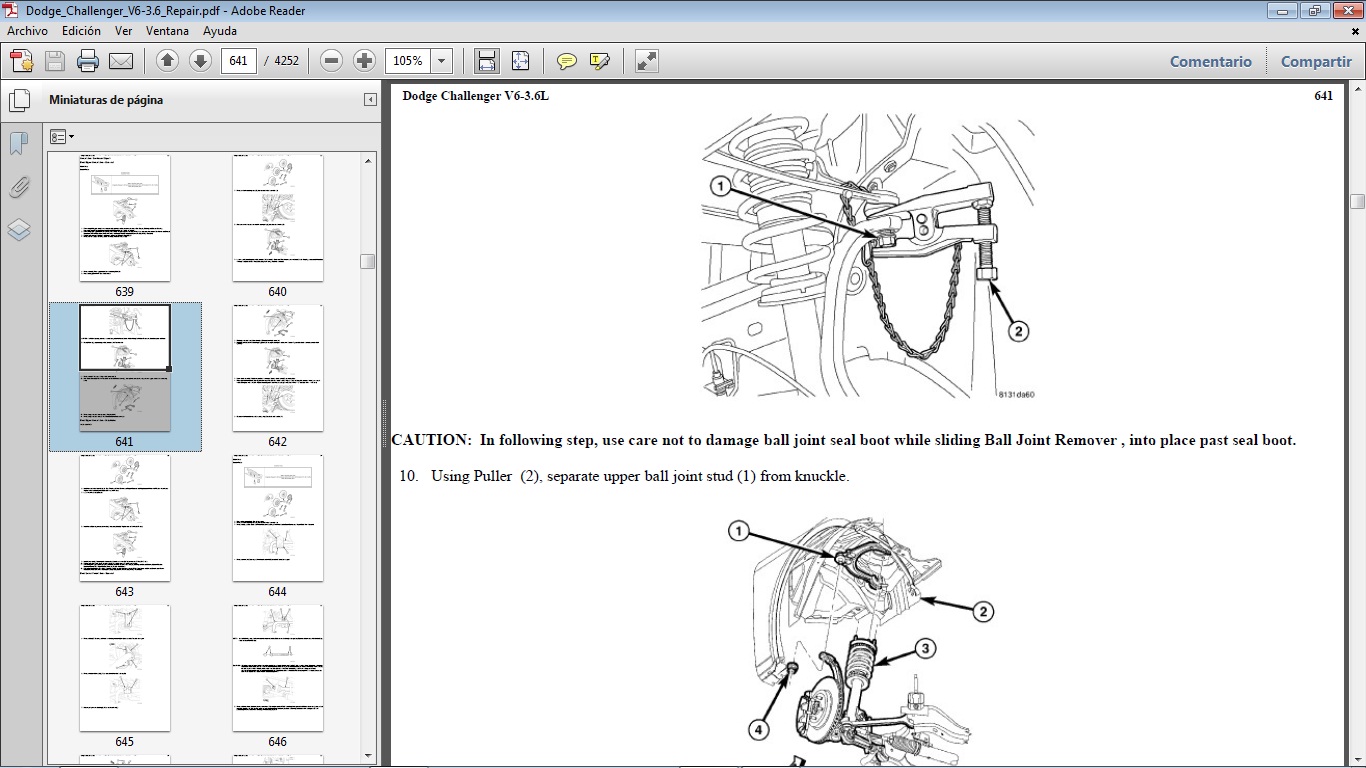 Manuales de Taller de DODGE: Manual de Taller de DODGE CHALLENGER