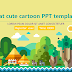 Flat cute cartoon PPT template