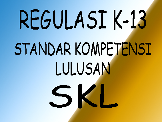 Regulasi K 13 Standar Kompetensi Lulusan Permendikbud No 20