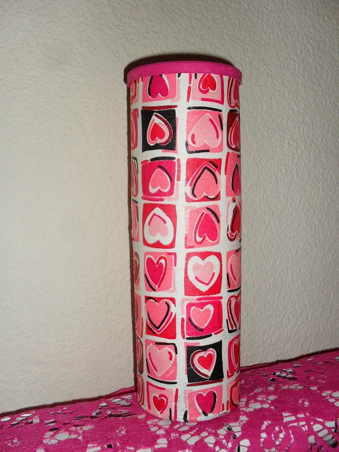 De bote de patatas a jarron para San Valentin