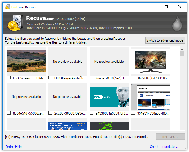 Recuva ile silinen dosyaları nasıl kurtarırsınız 7 Piriform%2BRecuva%2B2018 06 04%2B18.48.12