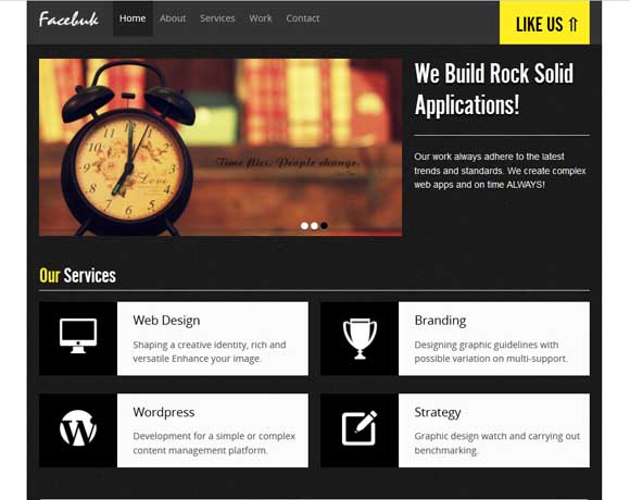 Facebuk Dark Html5 Template