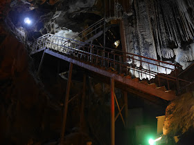 metal stairs at Panlong Cave in Yunfu