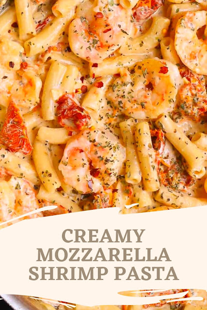 Creamy Mozzarella Shrimp Pasta