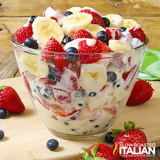 Red, White and Blue Cheesecake Salad