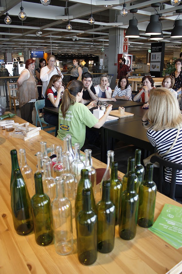 Reciclando con Ikea: Diy lámpara con botella de cristal3