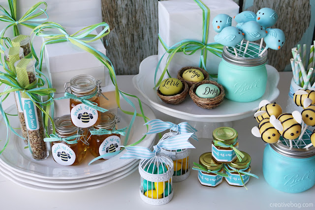 birds and bees gender neutral baby shower | Creative Bag