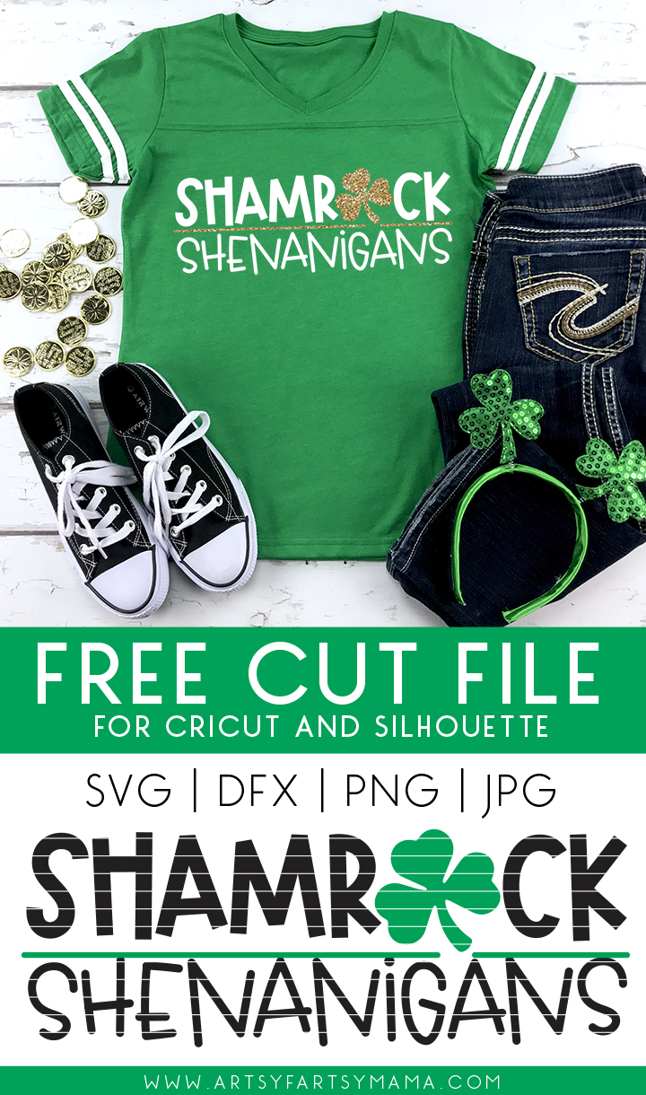 Shamrock Shenanigans St. Patrick's Day Shirt with Free Cut File