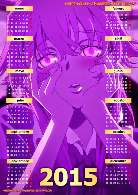 calendario mirai nikki 2015