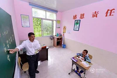 في الصين فقط:مدرسة باكملها من أجل طفل واحد